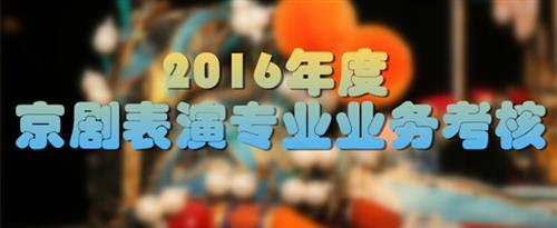 男人的鸡巴抽插女人的逼的视频国家京剧院2016年度京剧表演专业业务考...